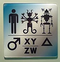 Alien Bathroom Sign